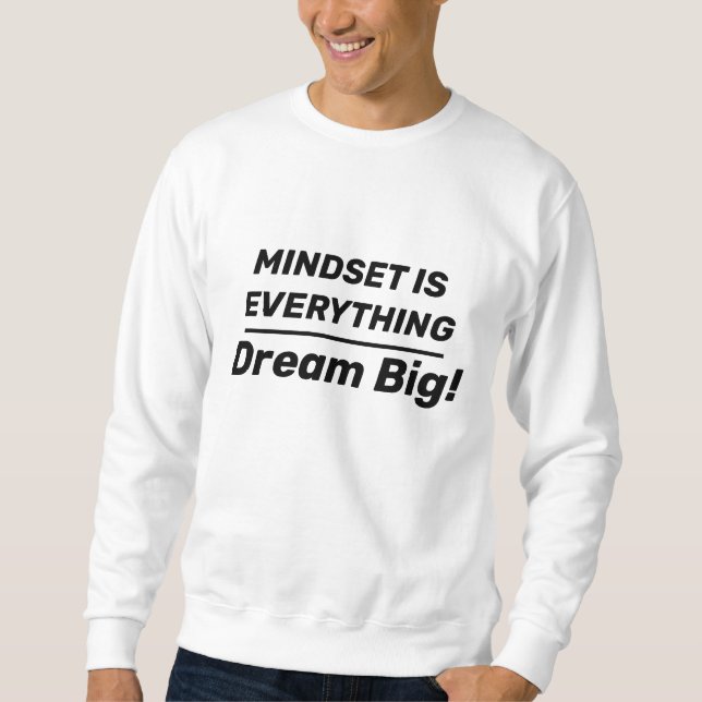 Moletom White Mindset Think BIG Man Sweshirt (Frente)