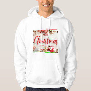 Moletom White xmas com capuz básico, masculinos, personali