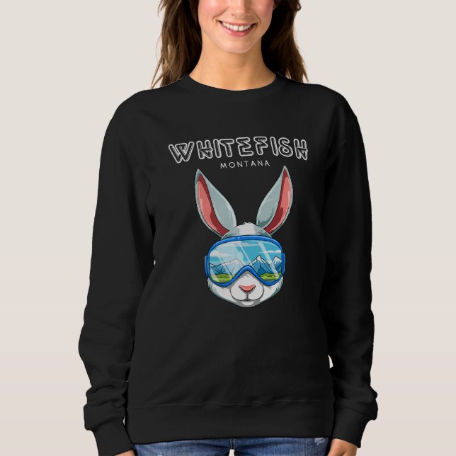 Moletom Whitefish Montana Usa Ski E Snowboard Rabbit (Frente)