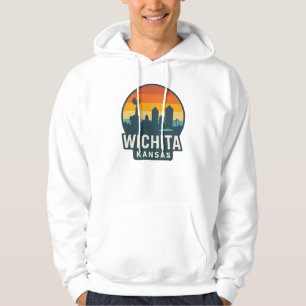 Moletom Wichita Kansas Skyline Sunset Cidade Retroativa