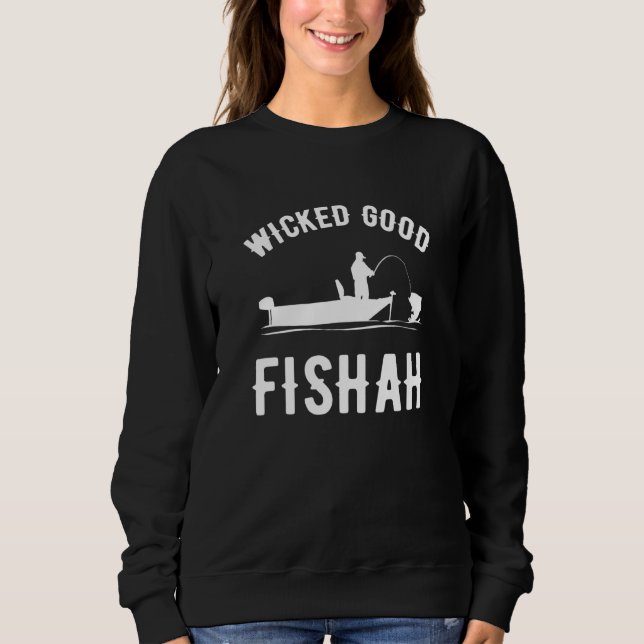 Moletom Wicked Good Fishah  fishing (Frente)
