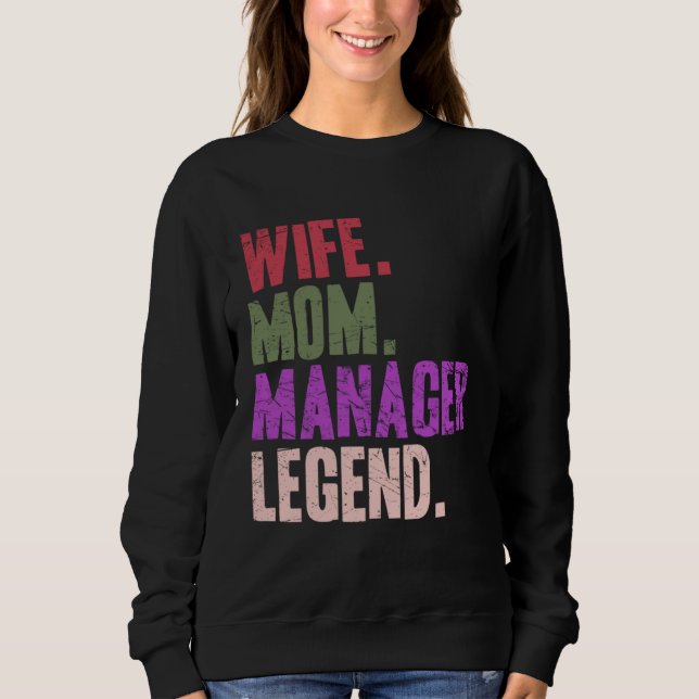 Moletom Wife Mom Manager Manager Mother (Frente)