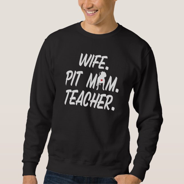 Moletom Wife Pit Mom Teacher For Pitbull Dog Owners That L (Frente)