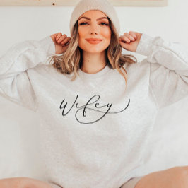 Moletom Wifey Cute Script Newwn Sweatshirt