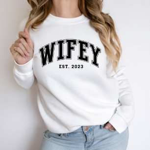 Moletom Wifey   Texto preto a negrito personalizado