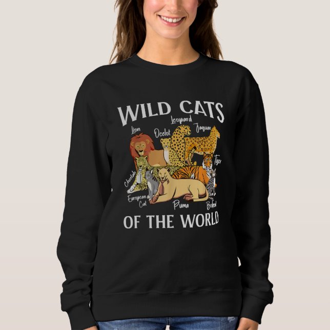 Moletom Wild Cats Of The World African Tiger Leopard Jagua (Frente)