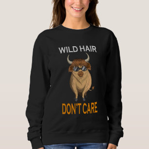 Moletom Wild Hair Scottish Highland Cattle Dont Care Farme