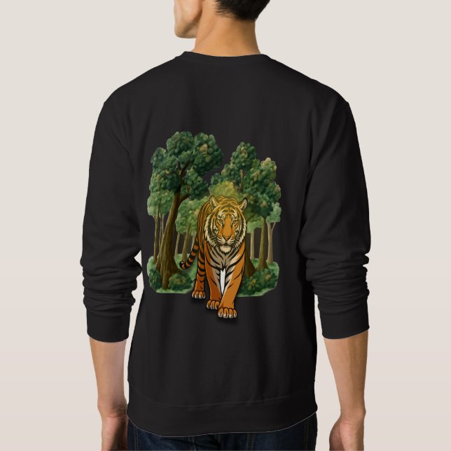 Moletom “Wild Tiger in the Forest – Natural Light Jungle D (Verso)