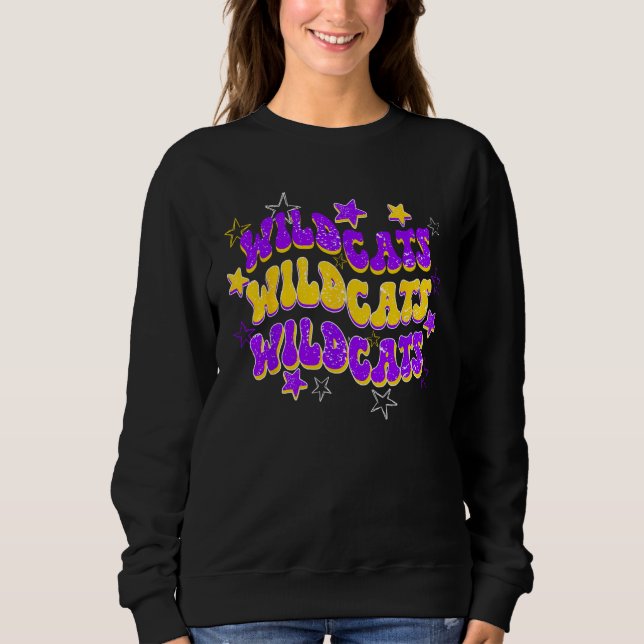 Moletom Wildcats Wildcat School Spirit Spirit Wear Purple  (Frente)