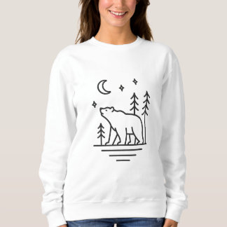 Moletom Wilderness Bear Under the Moon Women’s Sweatshirt