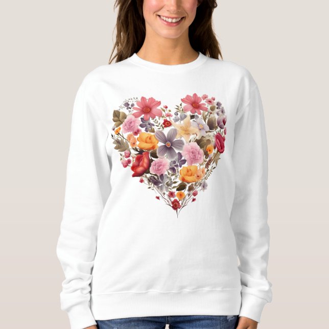 Moletom Wildflower Cozy Sweatshirt Floral Impressão Women' (Frente)