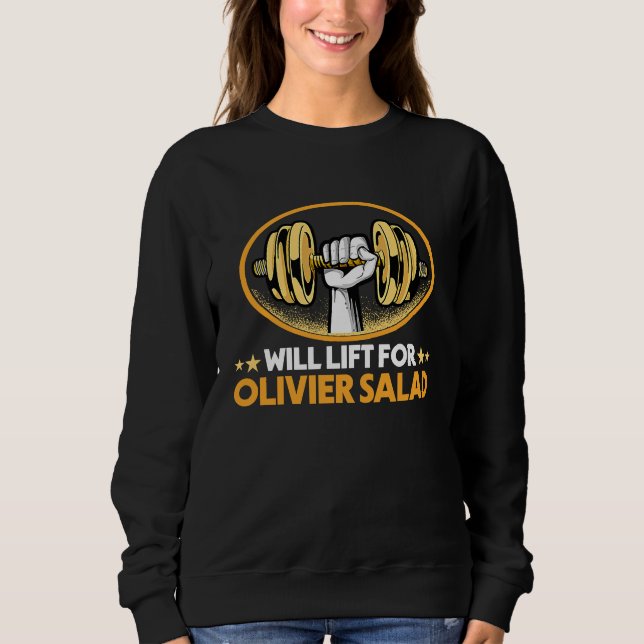 Moletom Will Lift for Olivier Salad  Potato Salad Humor (Frente)
