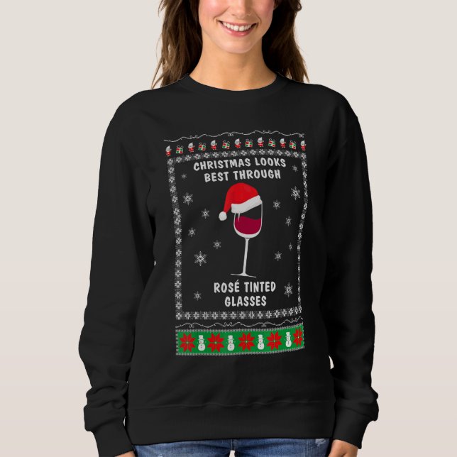 Moletom Wine   for christmas  Ugly xmas 1 (Frente)
