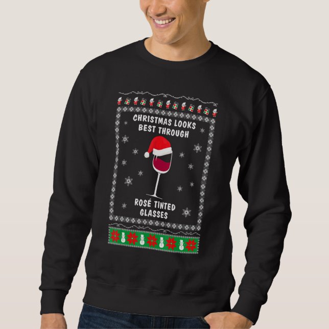 Moletom Wine   for christmas  Ugly xmas 1 (Frente)