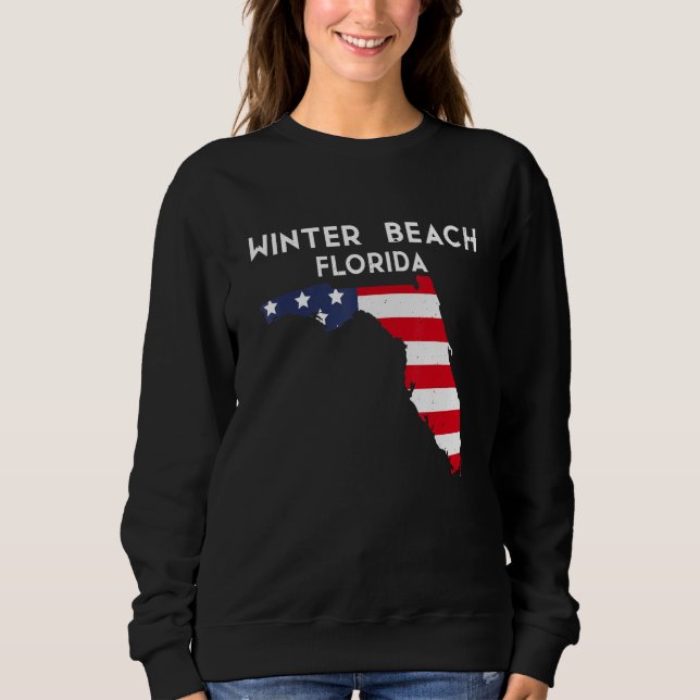 Moletom Winter Beach Florida USA State America Travel Flor (Frente)