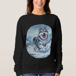 Moletom Winter Mountain Dog Chest Print