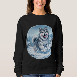 Moletom Winter Mountain Dog Chest Print