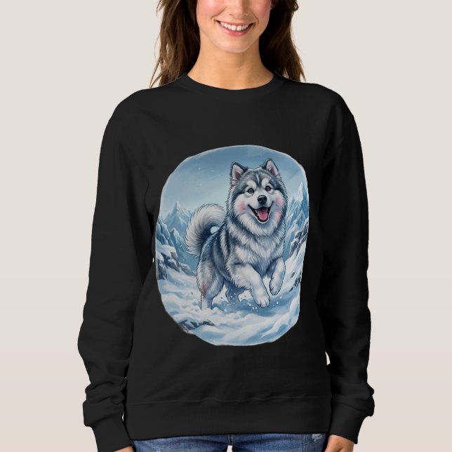 Moletom Winter Mountain Dog Chest Print (Frente)