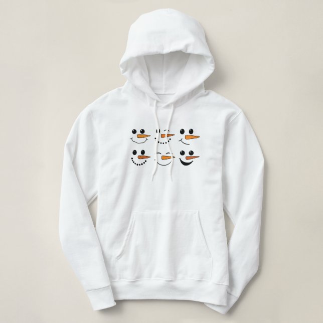 Moletom Winter Snowman Face Christmas Snowman Figurume T-S (Frente do Design)
