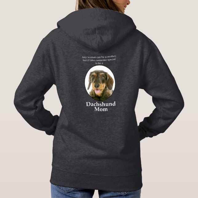 Moletom Wirehaired Dachshund Mãe Hoodie (Verso)
