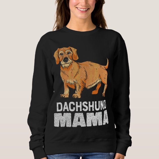 Moletom Wirehaired Dachshund Mama Dachshund Mãe (Frente)