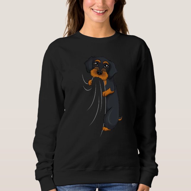 Moletom Wirehaired Dachshund Weiner Dog Boys Girls Kids Wo (Frente)