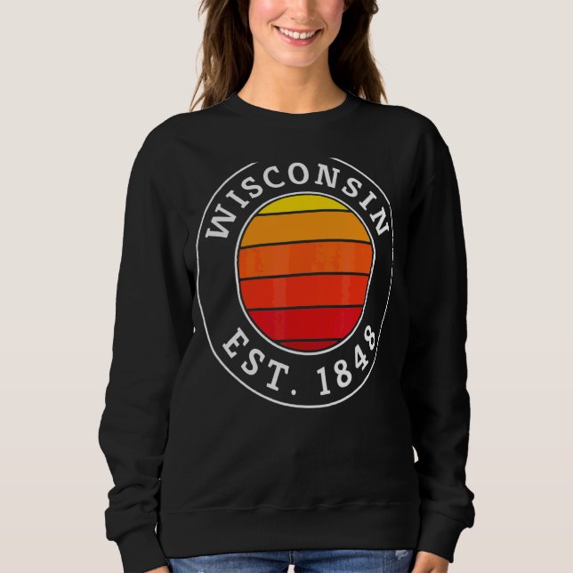 Moletom Wisconsin Retro Sunset Graphic (Frente)