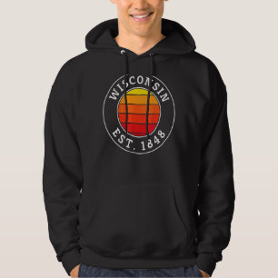 Moletom Wisconsin Retro Sunset Graphic