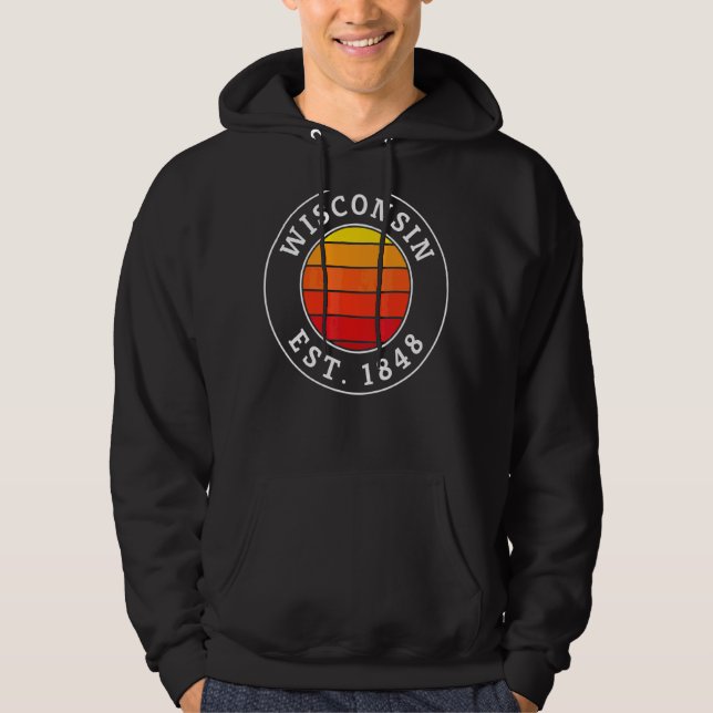 Moletom Wisconsin Retro Sunset Graphic (Frente)