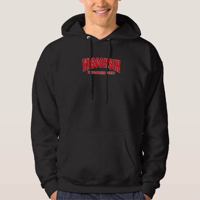 Moletom Wisconsin State The Badger State Vintage Graphic (Frente)