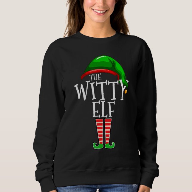 Moletom Witty Elf   Family Matching Group Christmas   Squa (Frente)