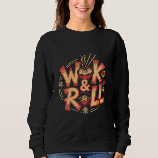 Moletom Wok & Roll Dim Sum Asian Cuisine Vintage Retro Foo
