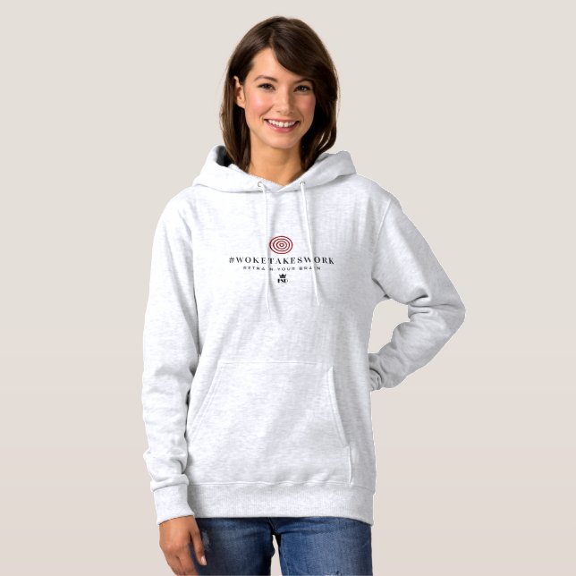 Moletom #WOKETAKESWORK Hoodie feminino (Frente Completa)