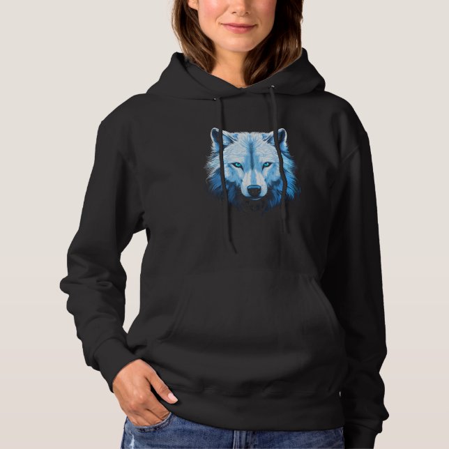 Moletom Wolf do Ártico Face Wolves Art Motif (Frente)
