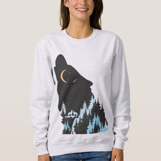 Moletom Wolf Fantasy Women Basic Sweirts (Frente)
