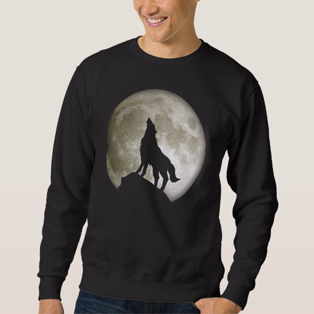 Moletom Wolf For Men Wolf Women Wolf Moon (Frente)