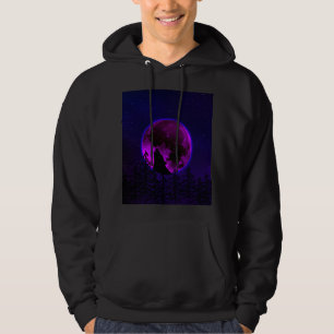 MOLETOM WOLF HOWLING MOON MAGENTA