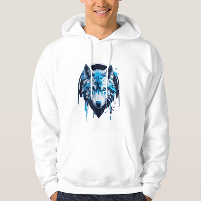 Moletom wolf print sweatshirt (Frente)