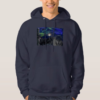 Moletom Wolf, Ravens, Totem Pole e Aurora Winter Hoodie