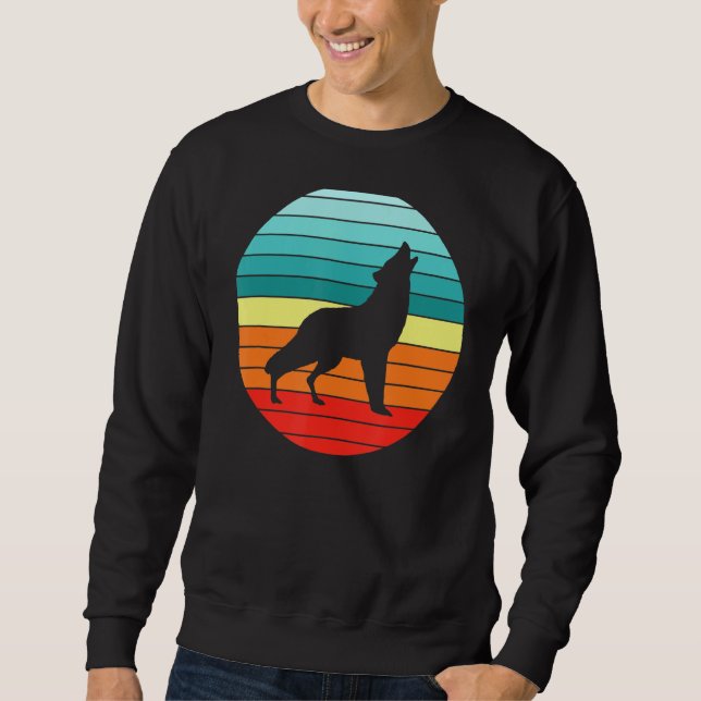 Moletom Wolf Retro Sunset Wolf (Frente)