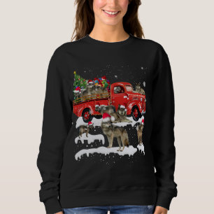 Moletom Wolf Riding Red Truck Felry Natal X mas Ugly G