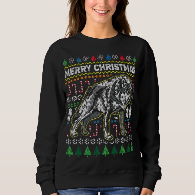 Moletom Wolf Ugly Christmas Sweater (Frente)
