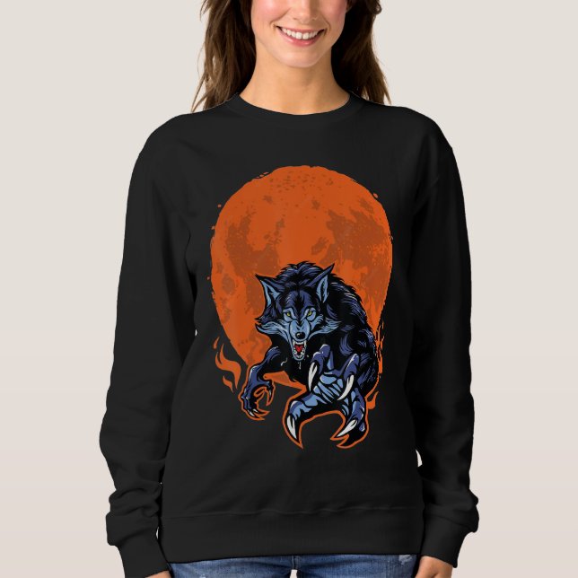 Moletom Wolves Howling Na Lua - Lobos-Lobos Caçadores_1 (Frente)