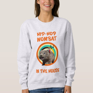 Moletom Wombat de Hip-hop Engraçado em Casa