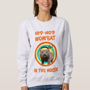 Moletom Wombat de Hip-hop Engraçado em Casa