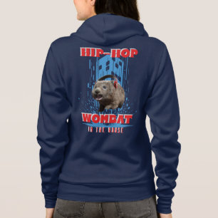 Moletom Wombat de Hip Hop Música Divertida Animal