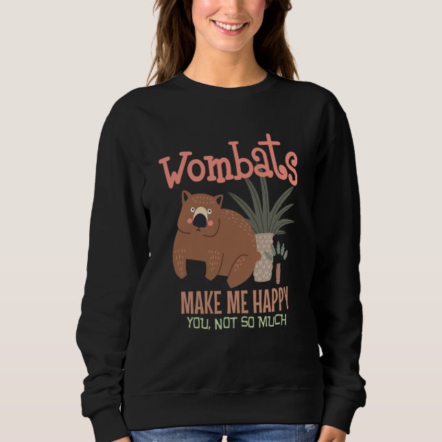 Moletom Wombat  Wombats and Sarcasm I Love Wombats (Frente)