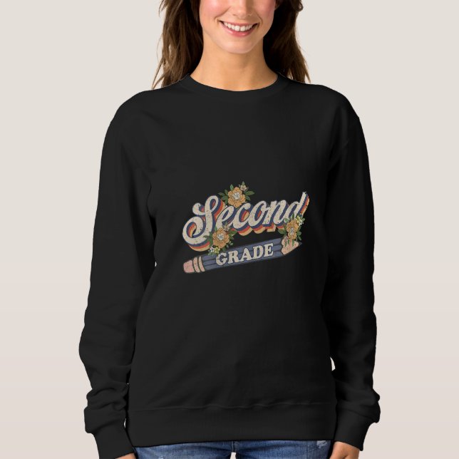 Moletom Womens Back To School Second Grade 2nd Grade Penci (Frente)