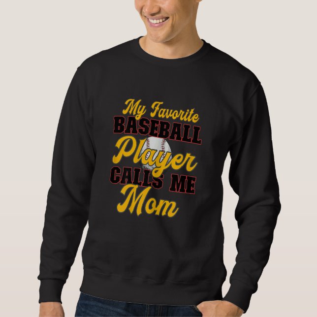 Moletom Womens Baseball Mother My Favorite Player Calls Me (Frente)
