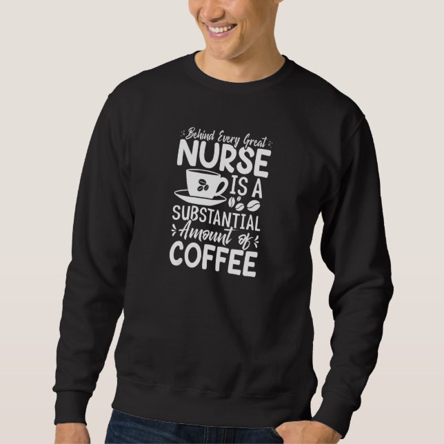 Moletom Womens Behind every Great Nurse is an Substantial  (Frente)